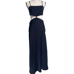 Miramar Black Sheer Cut Out Dress